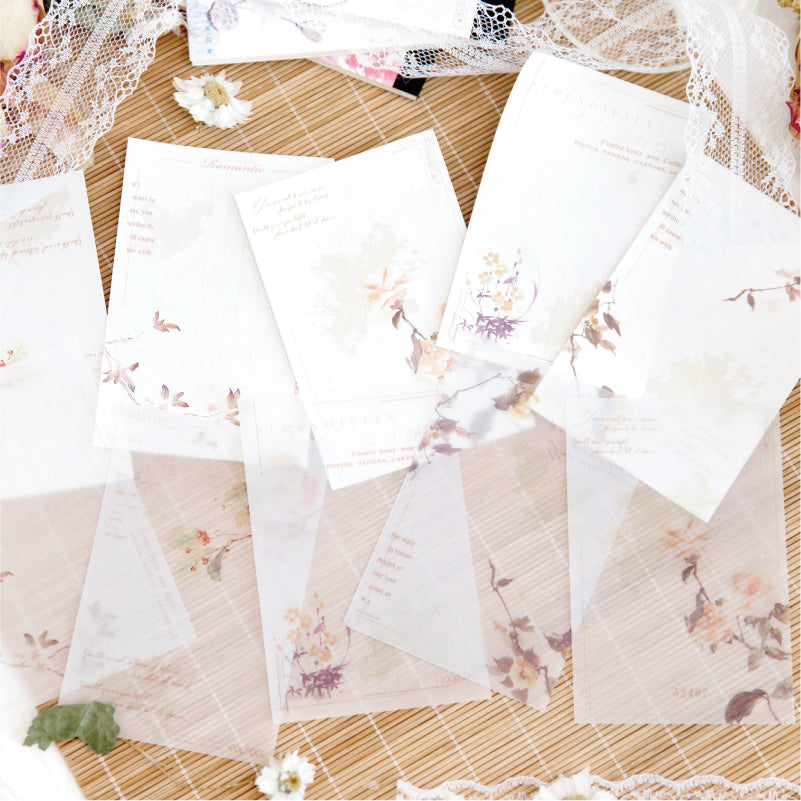 30PCS Flower branches and ink series note paper