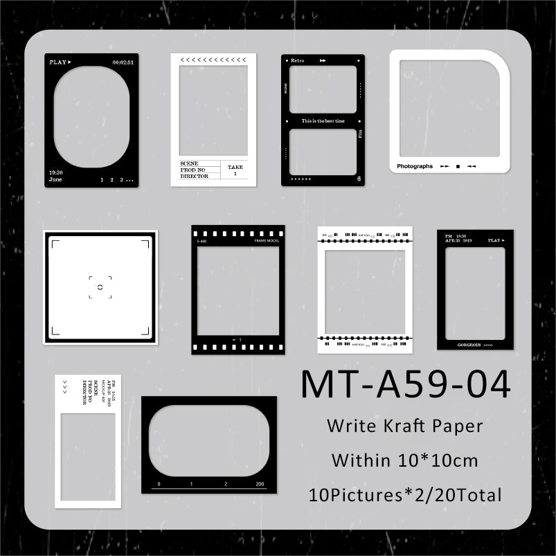 20PCS Time footnotes series material paper