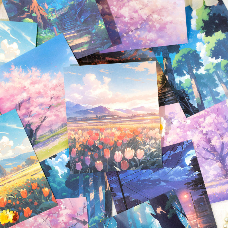 30PCS Good Weather Series material paper