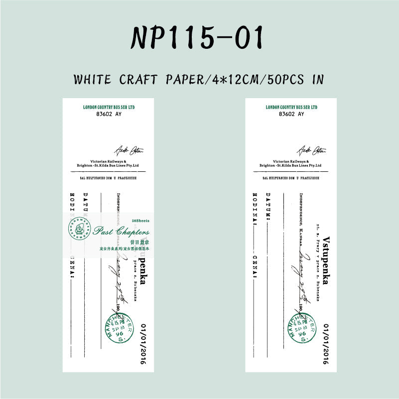 50PCS Vintage Overture Series note paper