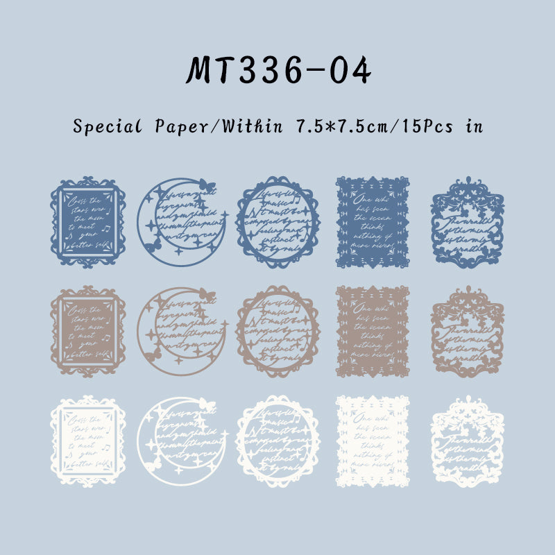 15PCS Lace dance series material paper