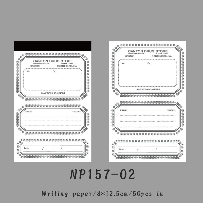 50PCS Time Messenger Series note paper