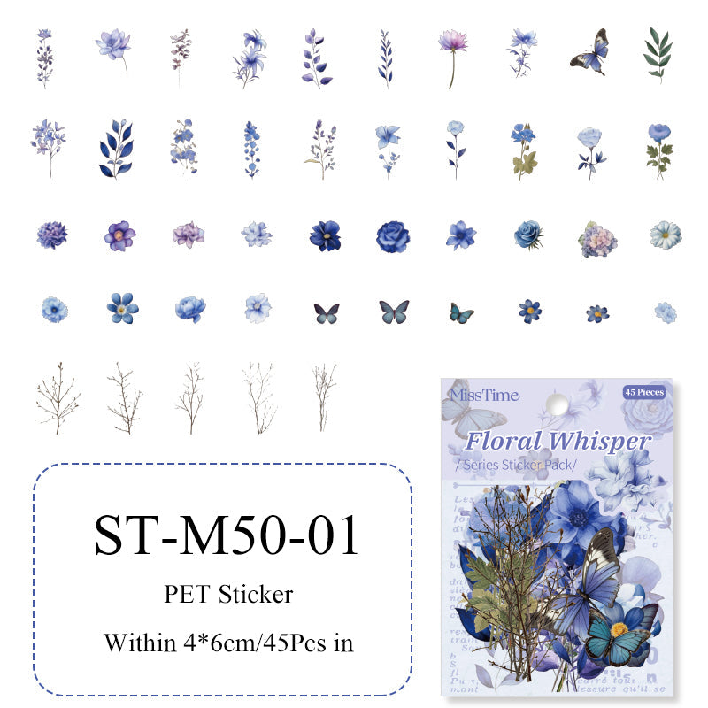 45PCS Flower whisper series sticker