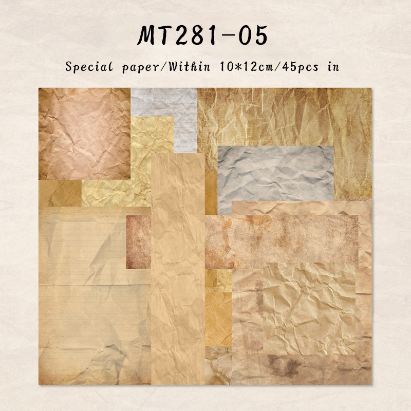 45PCS Stop Time Series material paper