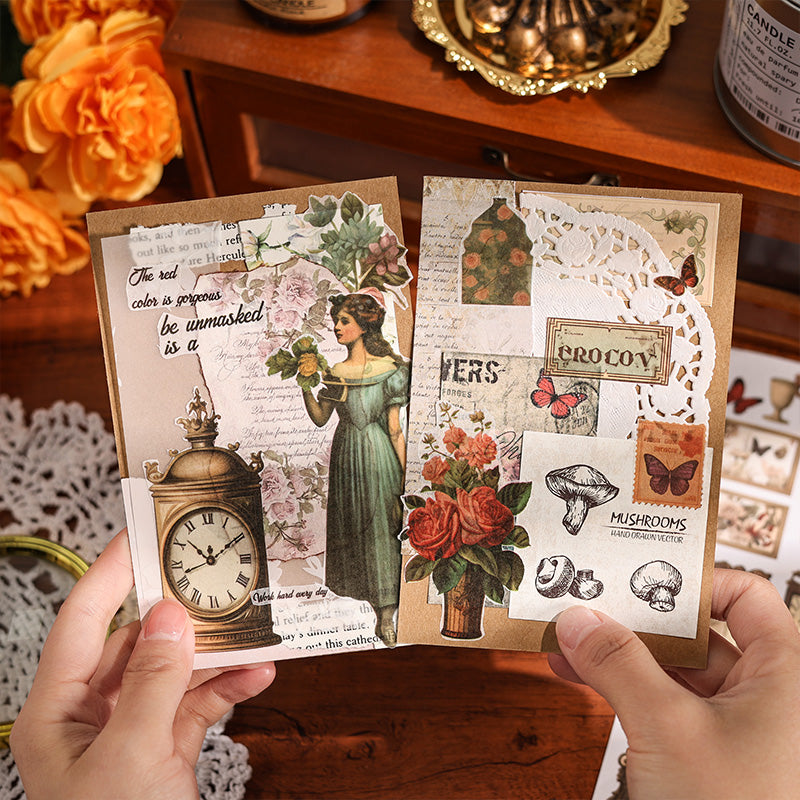 24PCS Nostalgic journal series sticker book