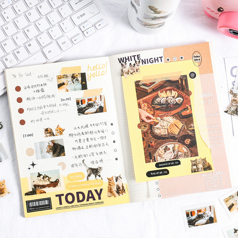 50PCS The spirit of all things cat series sticker