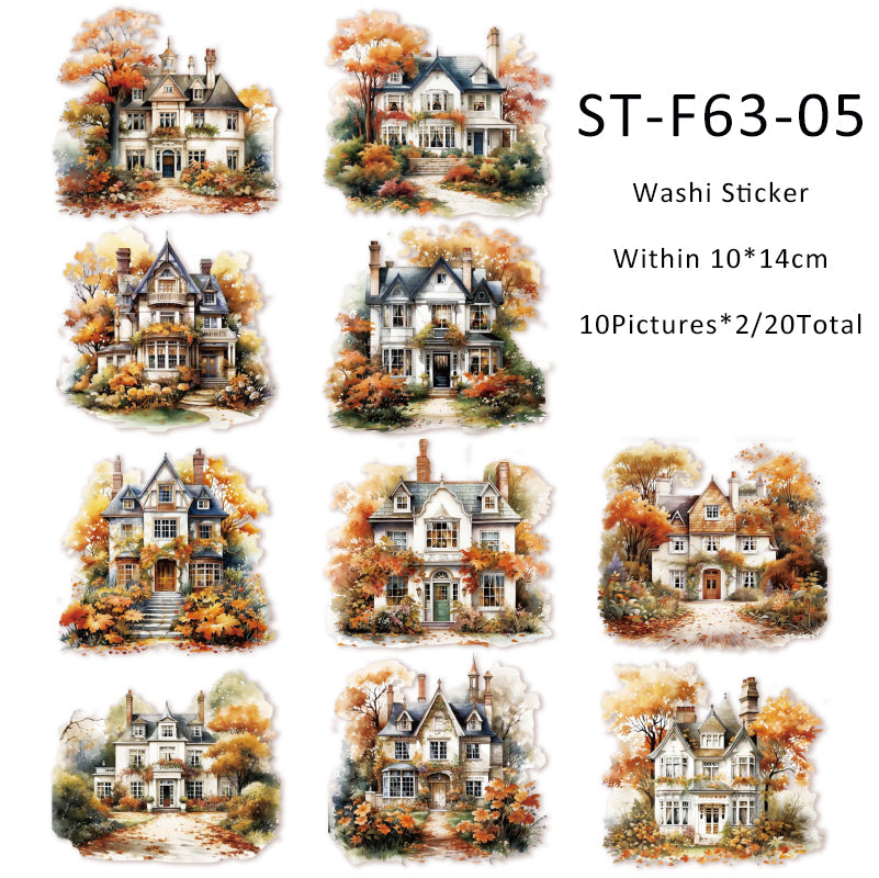 20PCS Four Seasons Cottage Series sticker