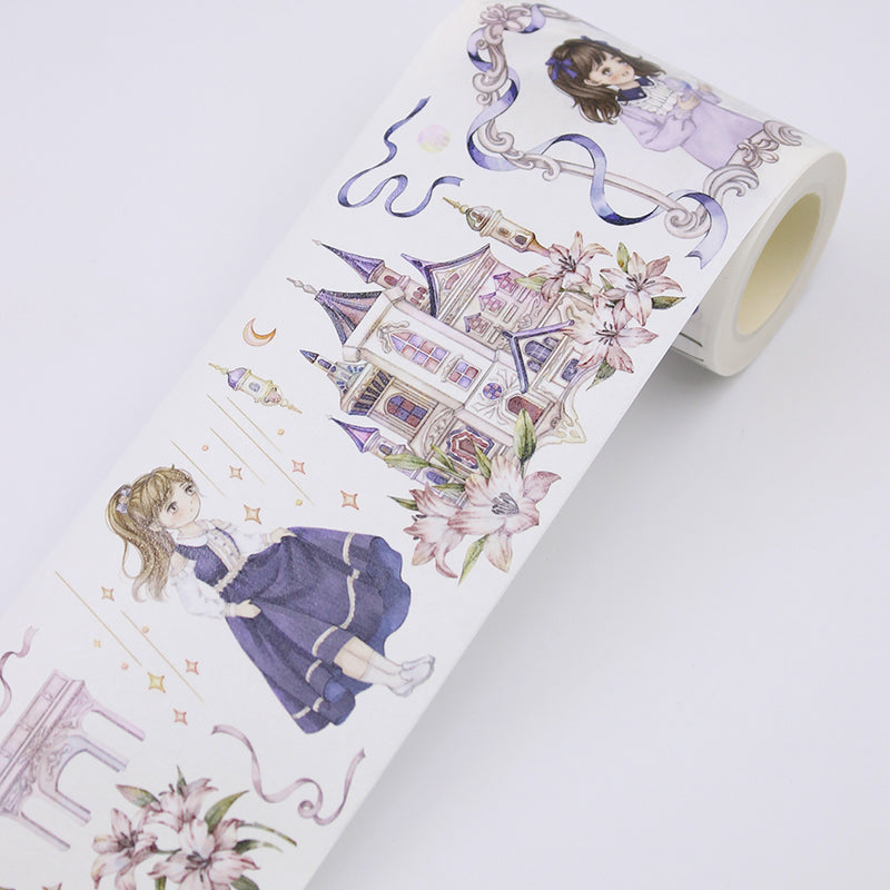 6.5cm*125cm Glazed castle Washi/PET Tape