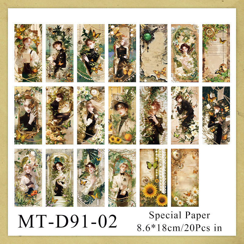 20PCS Islands of Wonderland series material paper