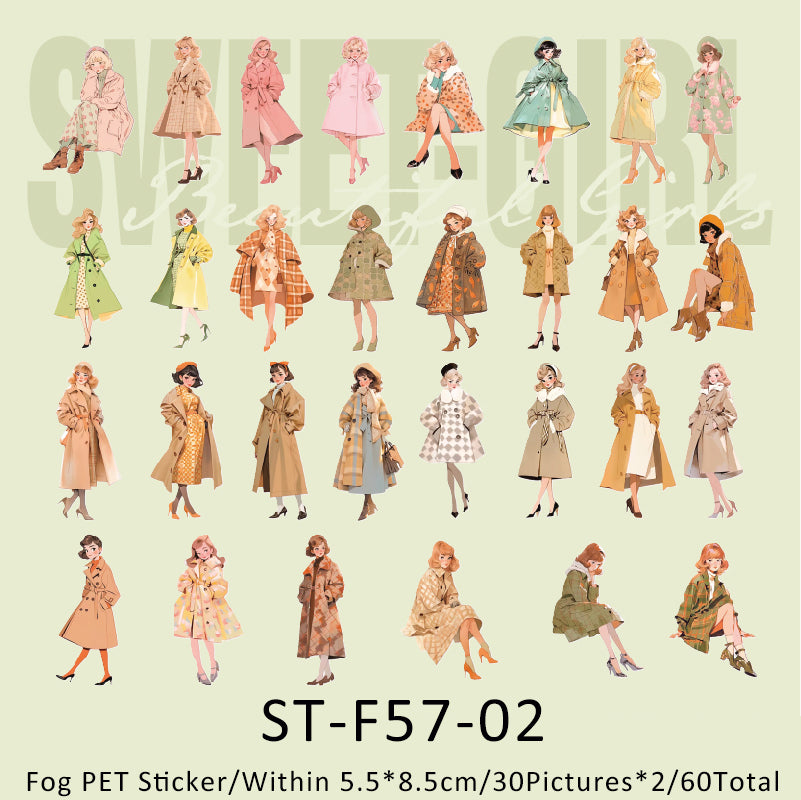 60PCS Girlishness series sticker