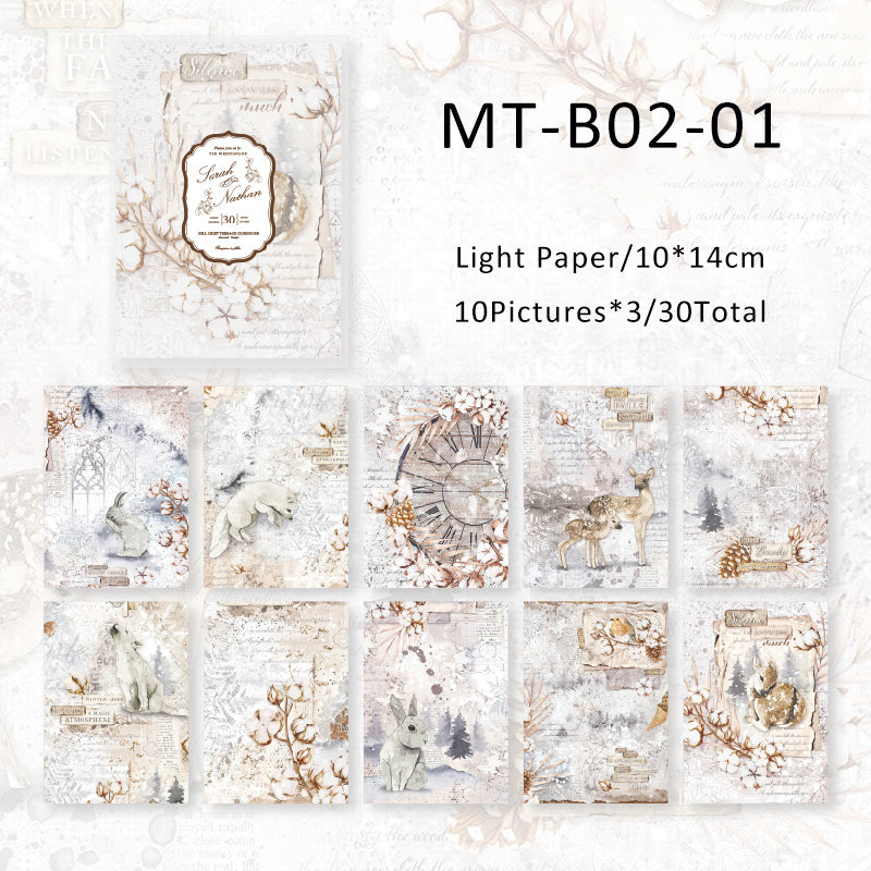 30PCS Inflorescence series material paper