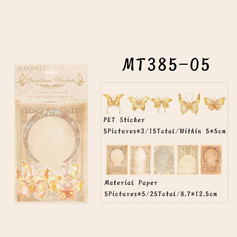 15PCS Roman Romance Series material paper