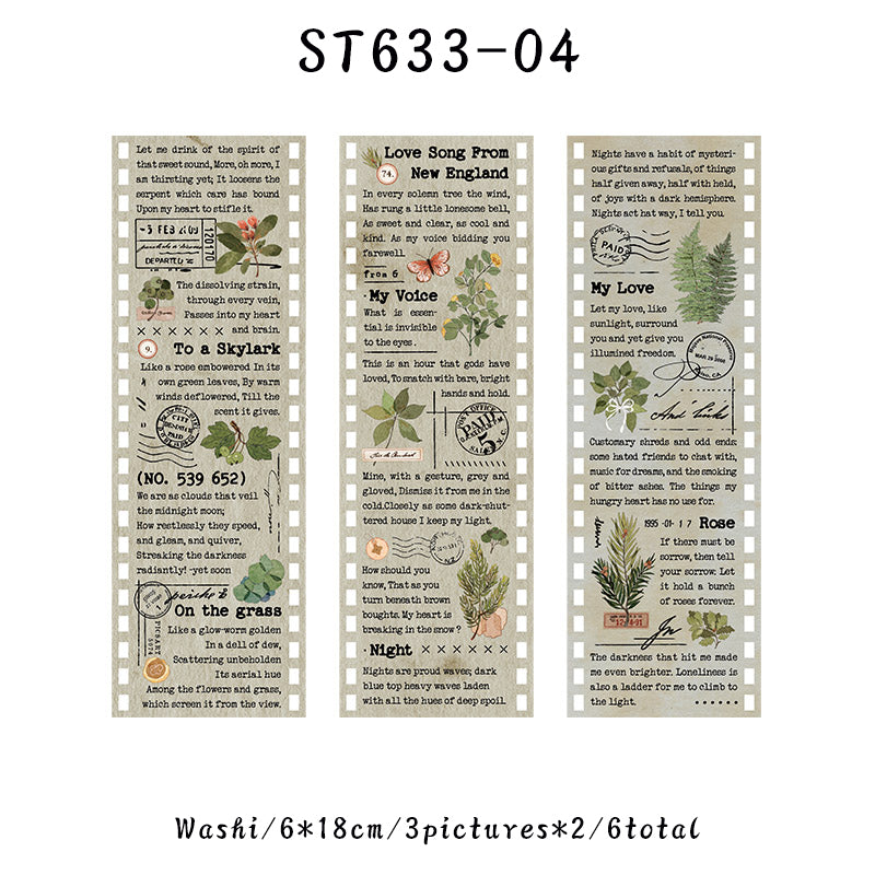 6PCS Garden Travel Series sticker