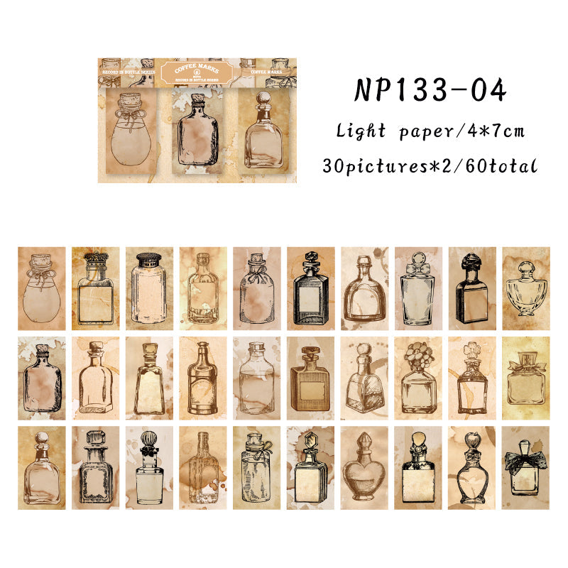 60PCS In the bottle series note paper