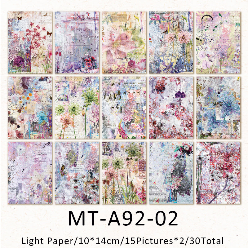 30PCS Art poster series material paper