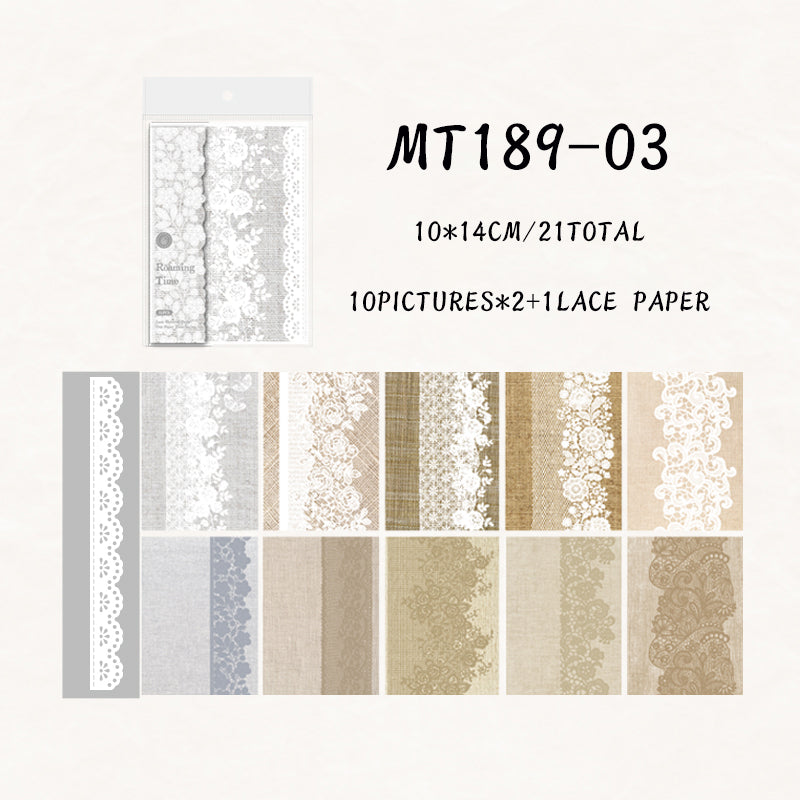 21PCS One paper time series material paper