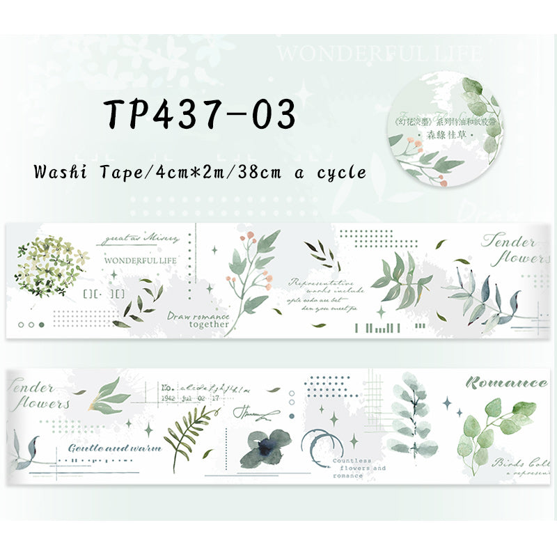 1PCS Magic flower light ink series washi tape