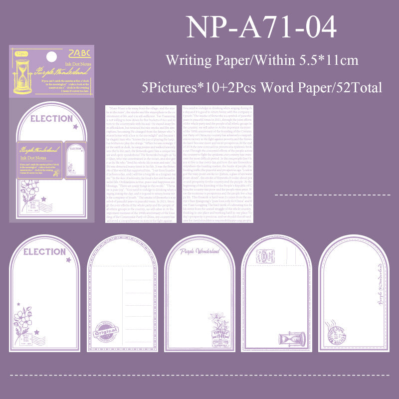 52PCS Ink dot notes series note paper