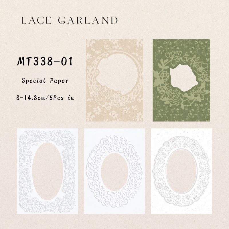 5PCS Enjoy The Time Alone Series material paper