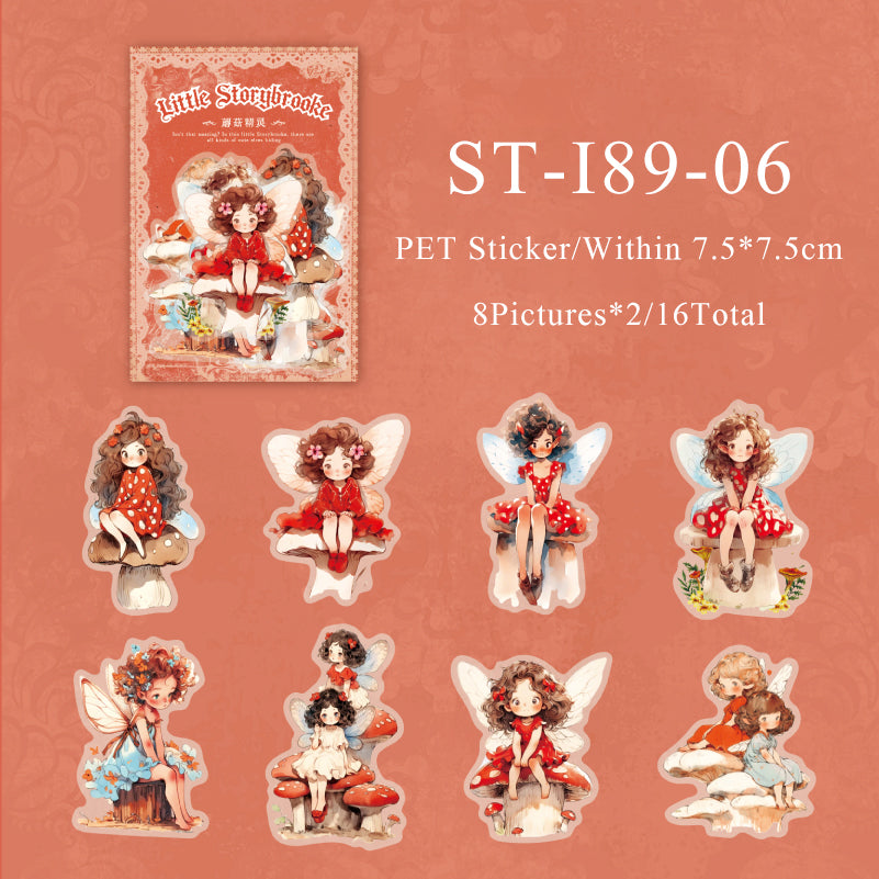 16PCS Little storybrooke series sticker