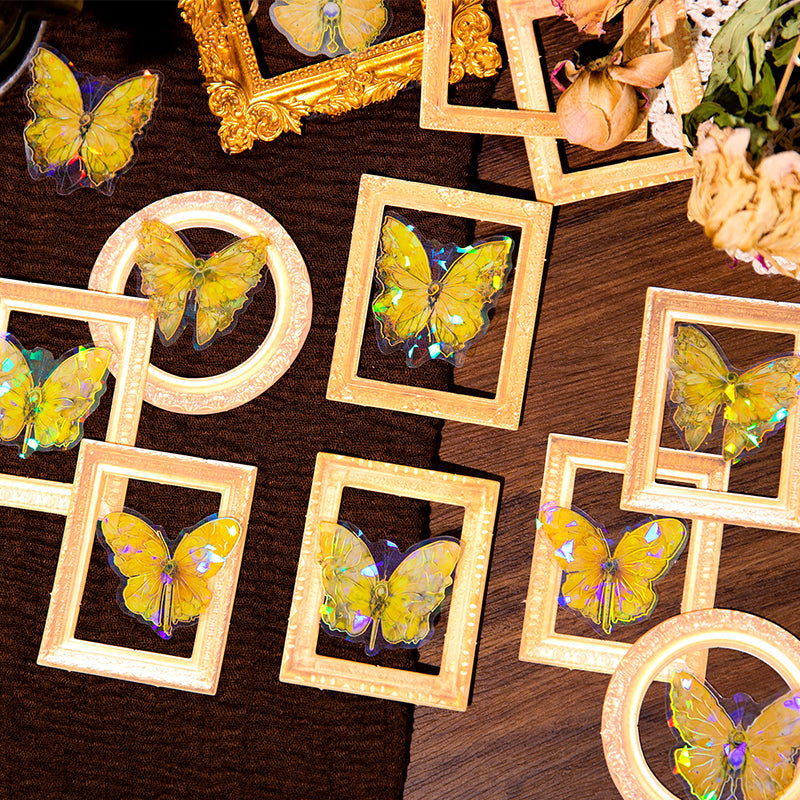 20PCS The Mirror Dream Butterfly series material paper