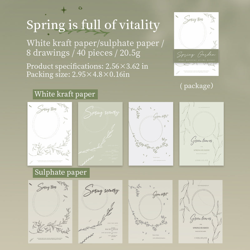 40PCS Spring Garden series note paper