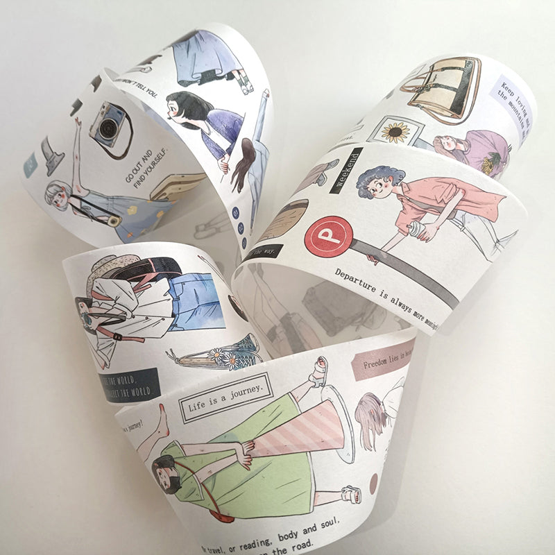 6cm*150cm Travel diary Washi/PET Tape