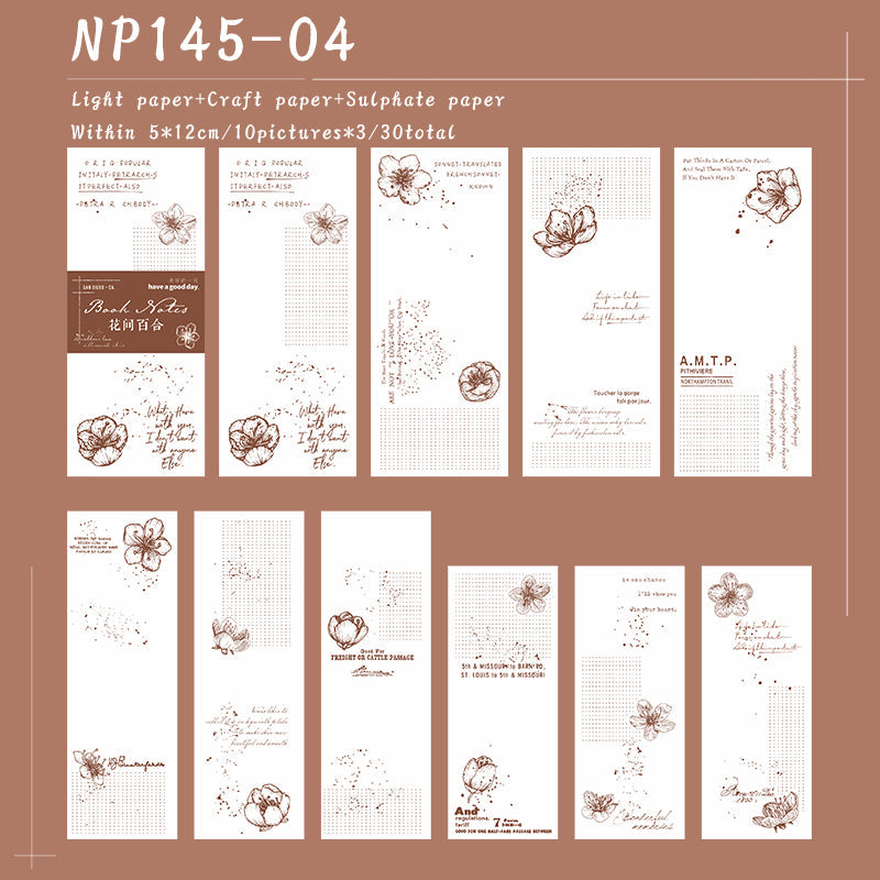 30PCS A piece of paper series note paper