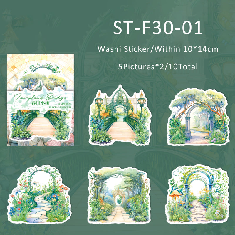 10PCS Fairyland Bridge series sticker