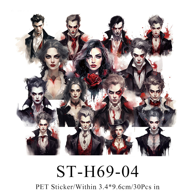 30PCS The Gothic vampire series sticker