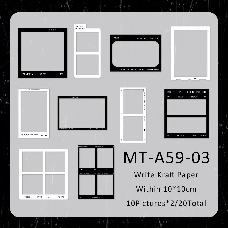 20PCS Time footnotes series material paper