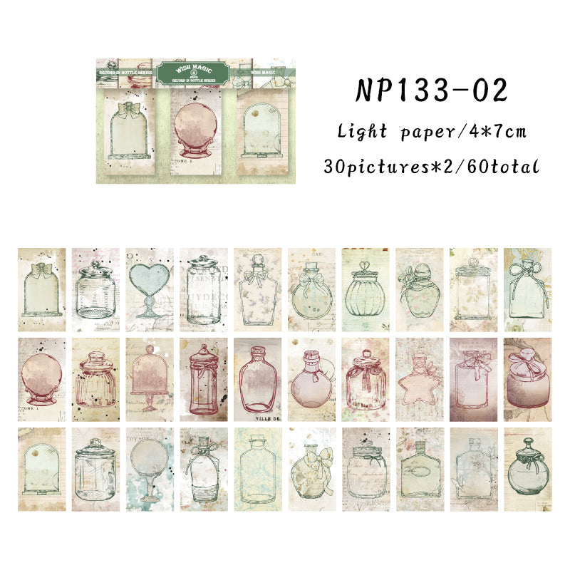 60PCS In the bottle series note paper