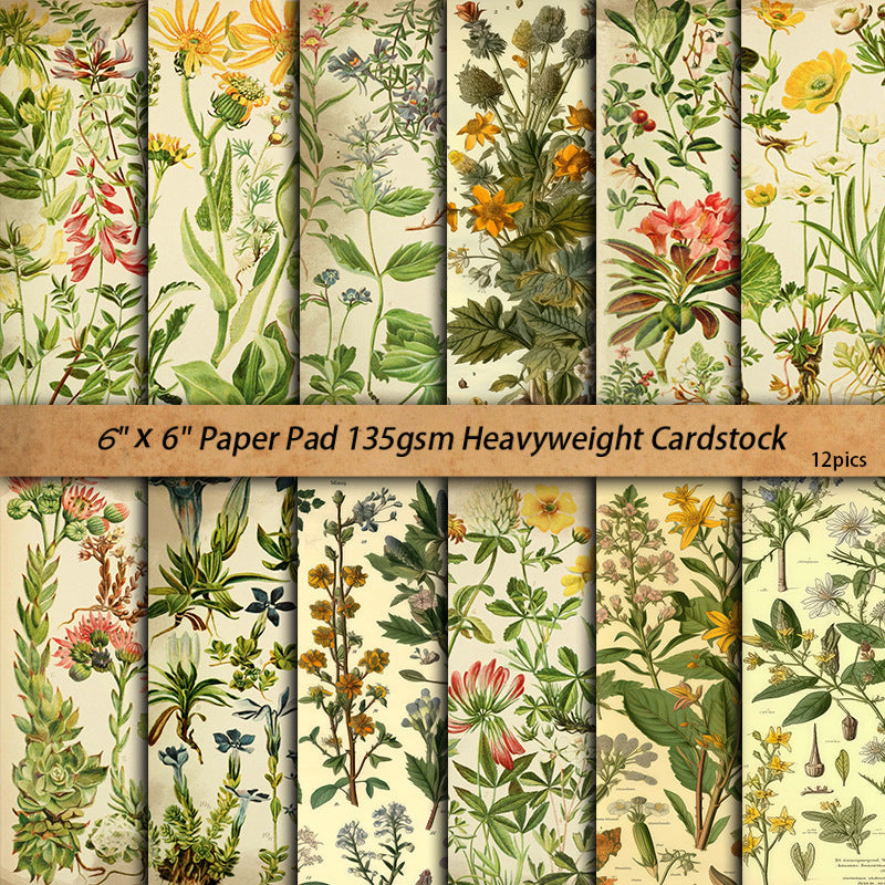 12PCS Flower picture guide texturing paper