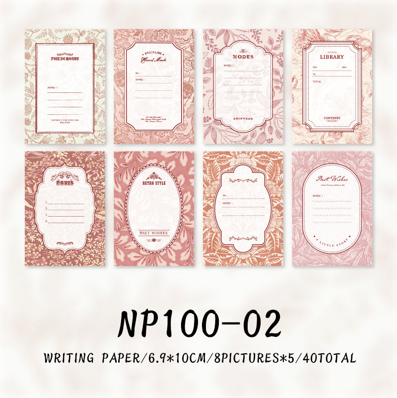 40PCS Years with fragrance series note paper