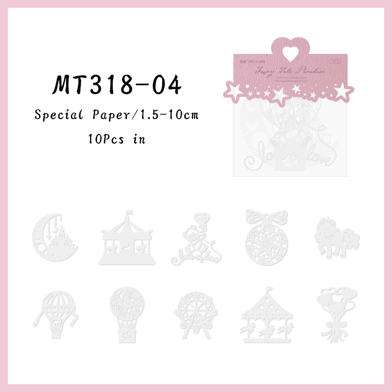 10PCS The Bustling Land series material paper