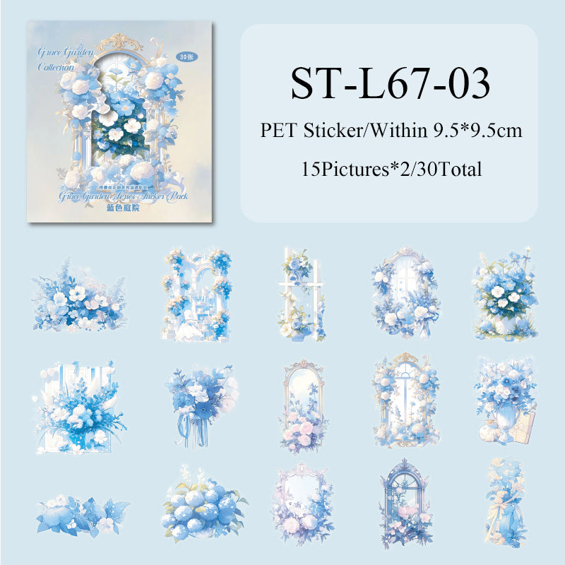 30PCS Grace Garden series sticker