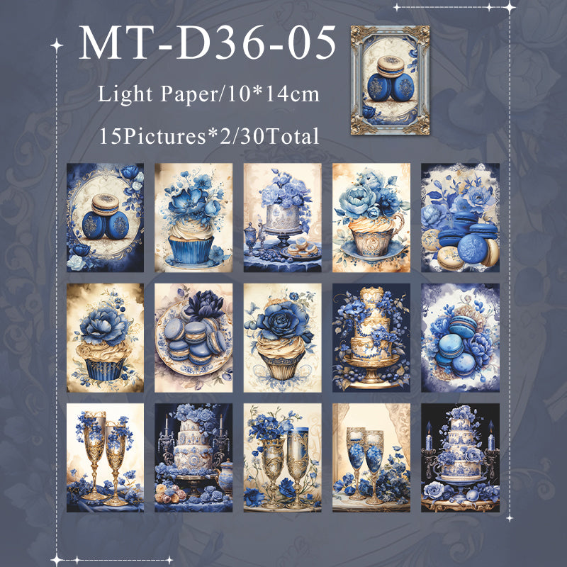 30PCS Dream of summer night series material paper