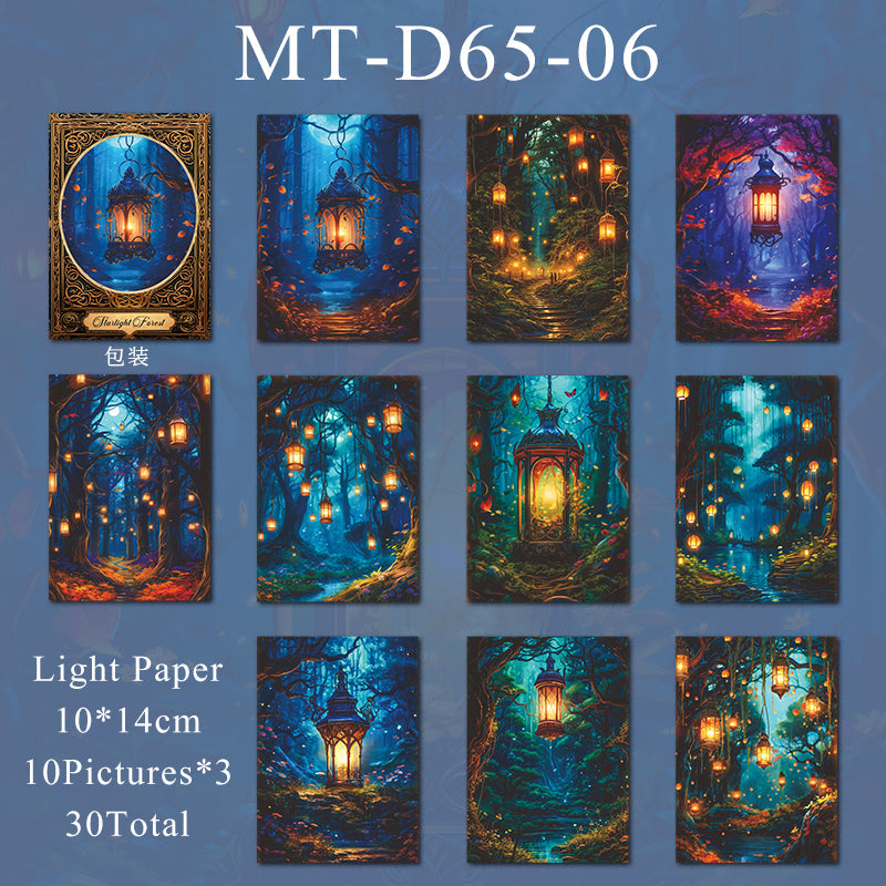 30PCS The Starlight Forest series material paper