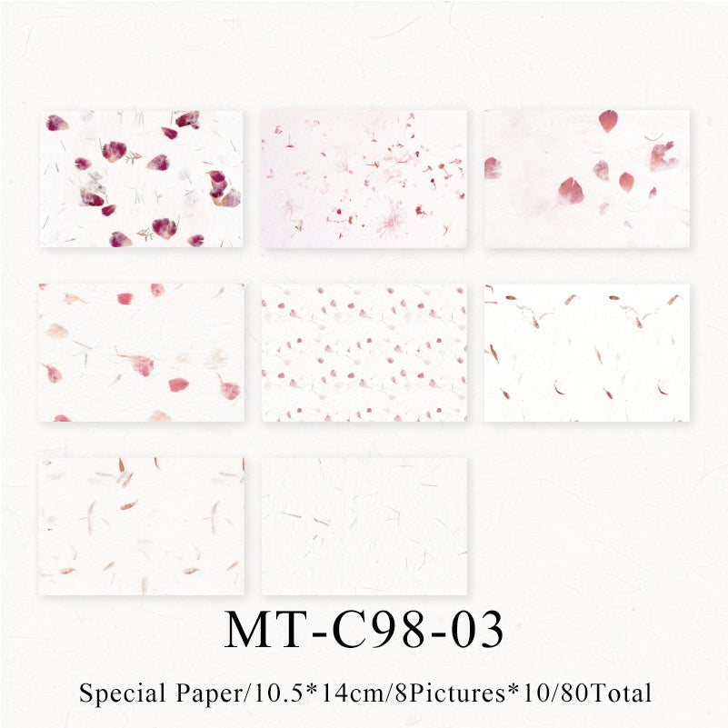 80PCS Temporary article Ode series material paper