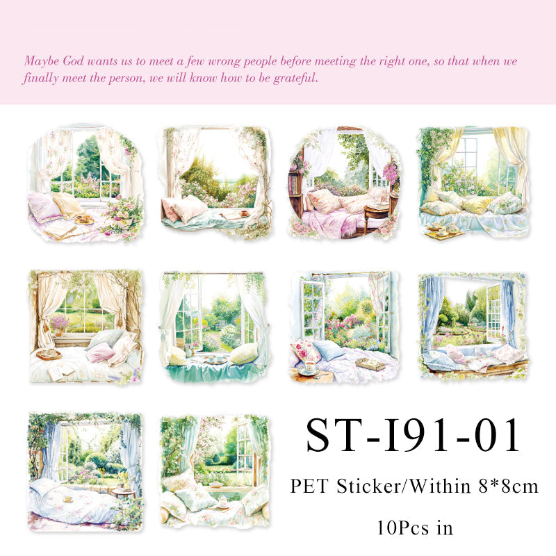 10PCS The scenery in the corner series sticker