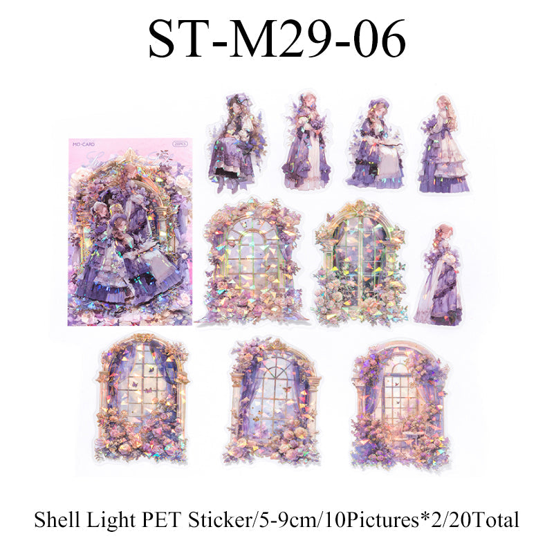 20PCS Court Beauty series sticker