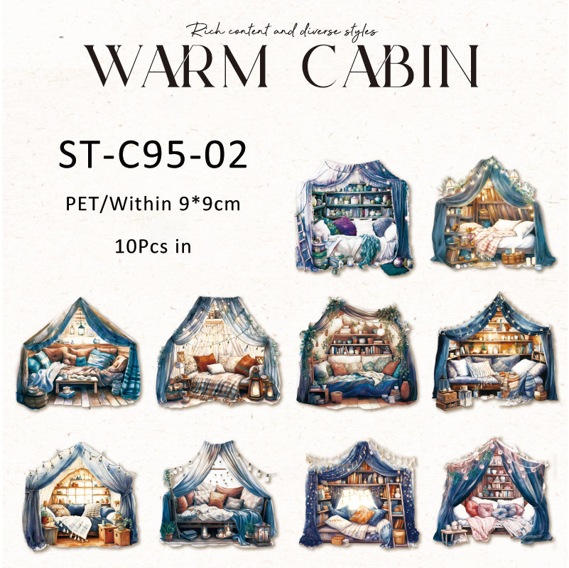 10PCS Warm House Series sticker