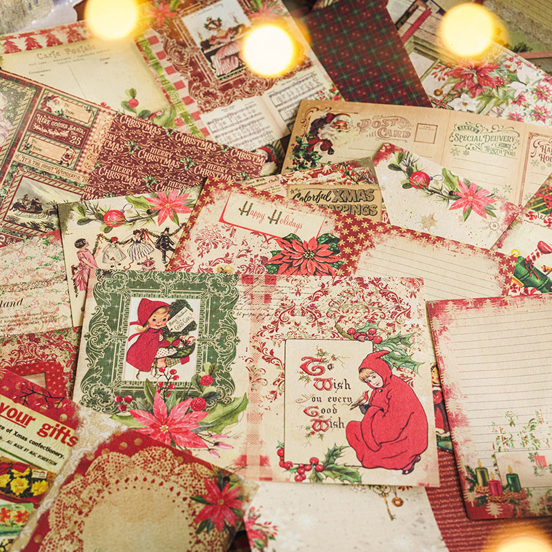 40PCS Christmas Memoir Series material paper