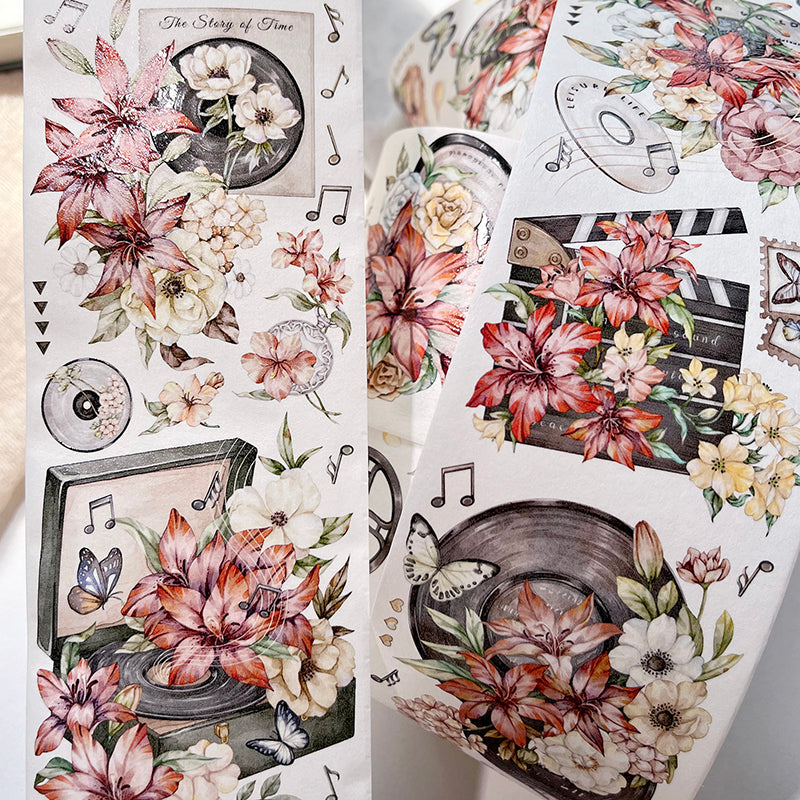 6.5cm*100cm The autumn moon Washi/PET Tape