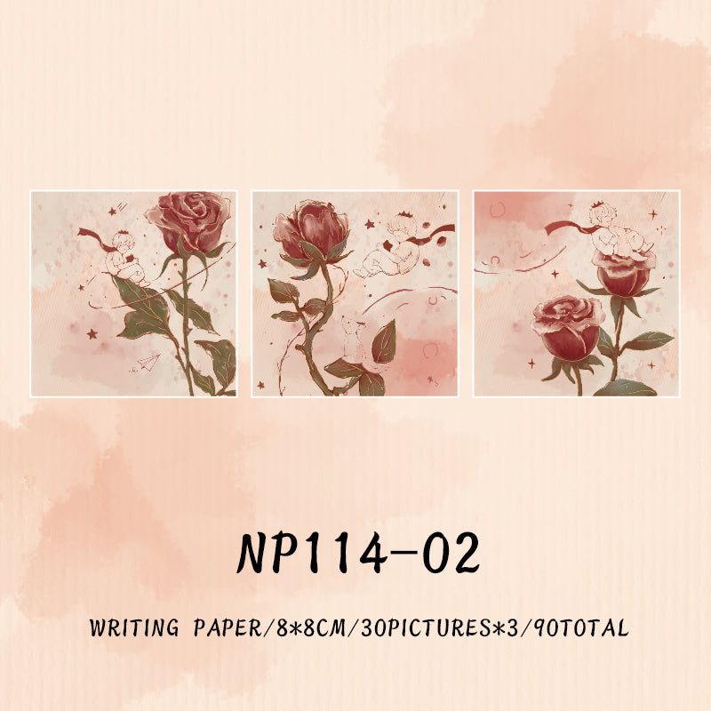 90PCS Rose metaphor series note paper