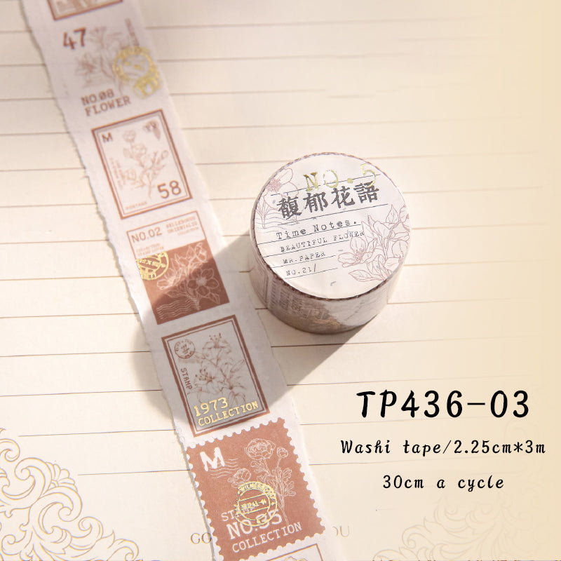 1PCS Time ticket series washi tape