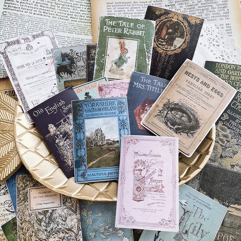 24PCS Vintage old material paper