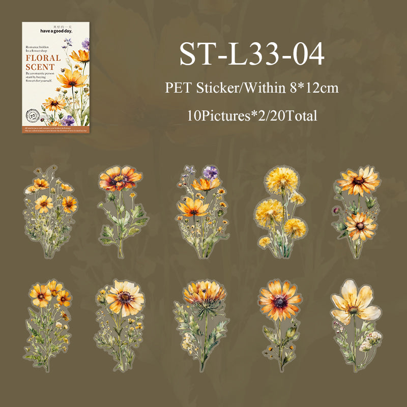 20PCS Floral Scent series sticker