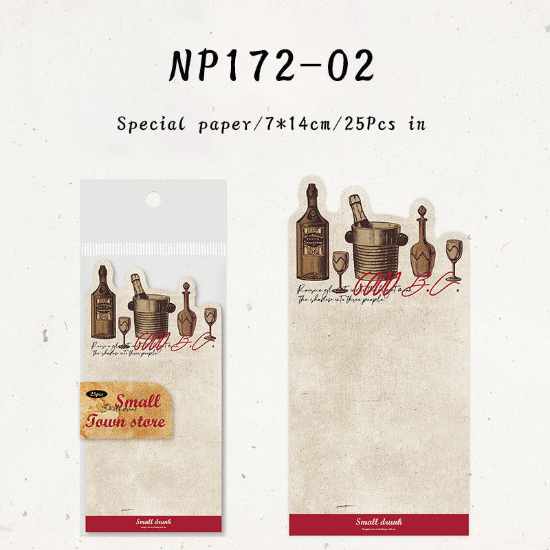 25PCS Small Town Store Series note paper