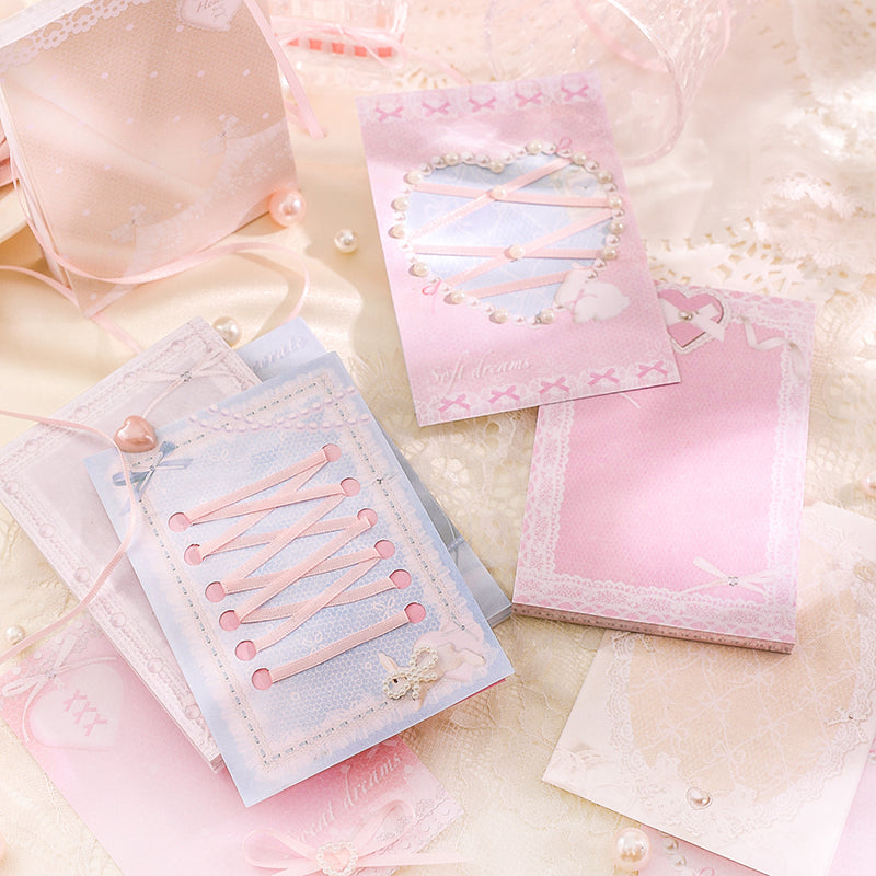 80PCS Ribbon dance series note paper